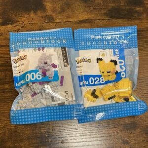 Nanoblock Pokemon Pikachu + Mewtwo Unchecked Open Schylling